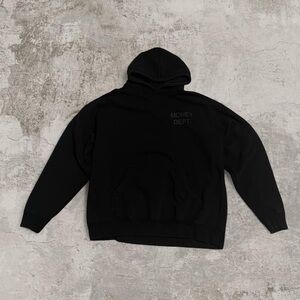 Money dept puff print black hoodie size xl